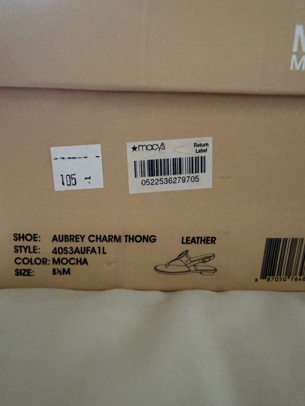 MICHAEL Michael Kors Aubrey Charm Thong Sandals in Mocha